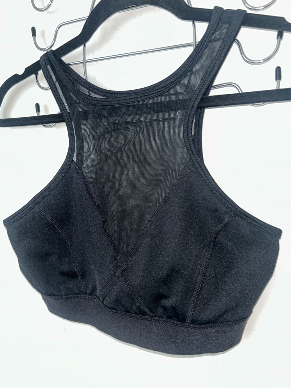 Z By Zella Black Mesh-Back Sports Bralette - Women Intimates & Sleepwear